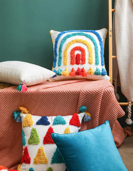 Multicolored Decorative Throw Pillow Case