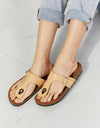 MMShoes Drift Away T-Strap Flip-Flop in Sand