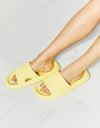 MMShoes Arms Around Me Open Toe Slide in Yellow