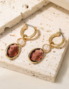 Geometric Crystal Drop Earrings