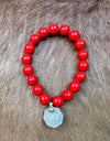 RS Red Riverstone stretch bracelet