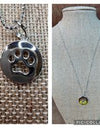 Sterling Silver Paw Print pendant on 18 inch diamond cut sterling chain