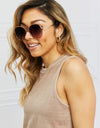 Metal-Plastic Hybrid Full Rim Sunglasses