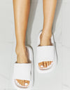 MMShoes Arms Around Me Open Toe Slide in White