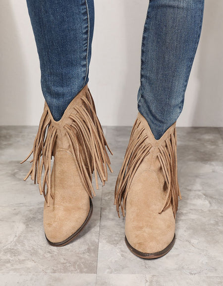 Legend Women's Fringe Cowboy Western Ankle Boots