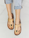 MMShoes Drift Away T-Strap Flip-Flop in Sand