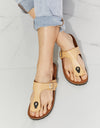 MMShoes Drift Away T-Strap Flip-Flop in Sand