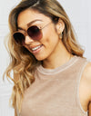 Metal-Plastic Hybrid Full Rim Sunglasses