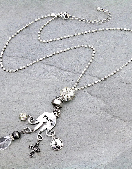 Faith Fork Pendant Necklace