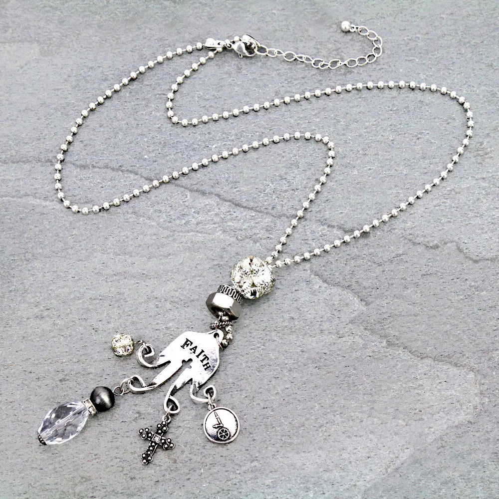 Faith Fork Pendant Necklace