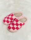 Melody Checkered Print Plush Slide Slippers