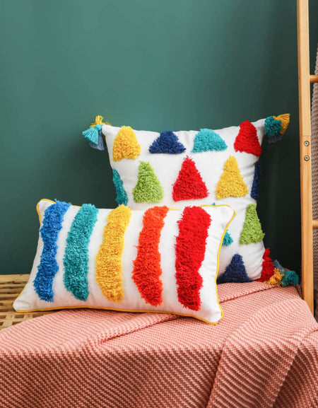 Multicolored Decorative Throw Pillow Case