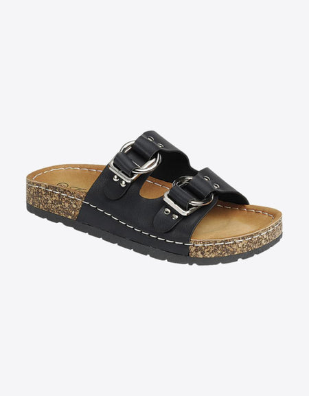 Forever Link Sitting Seaside Cork Buckle Slide Sandal