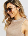 Metal-Plastic Hybrid Full Rim Sunglasses