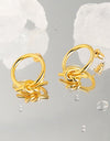 18K Gold-Plated Tied Hoop Earrings