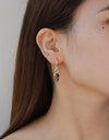 Geometric Crystal Drop Earrings