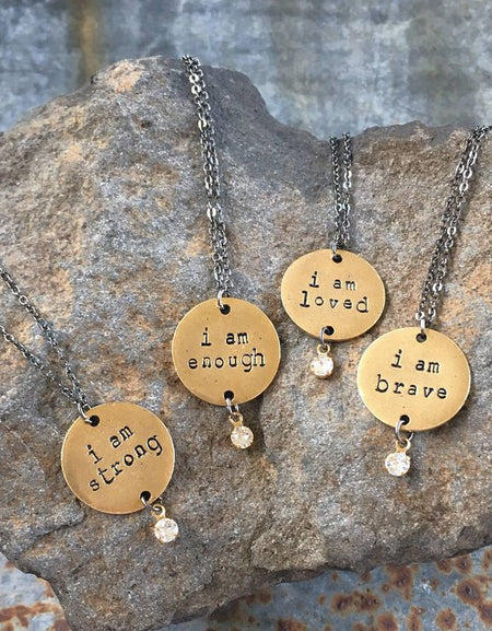 I Am Enough Message Necklace
