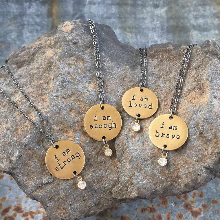 I Am Enough Message Necklace