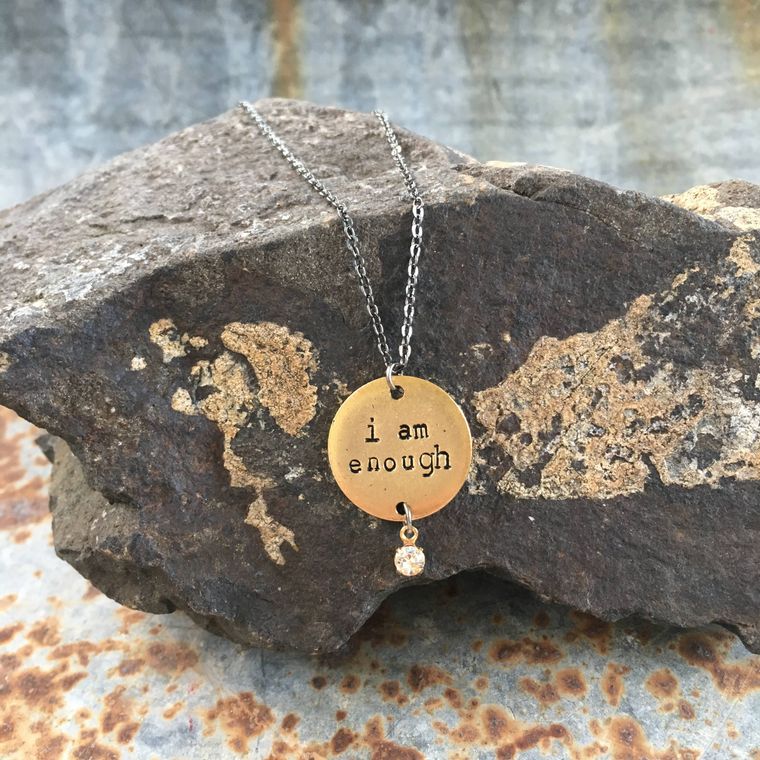 I Am Enough Message Necklace