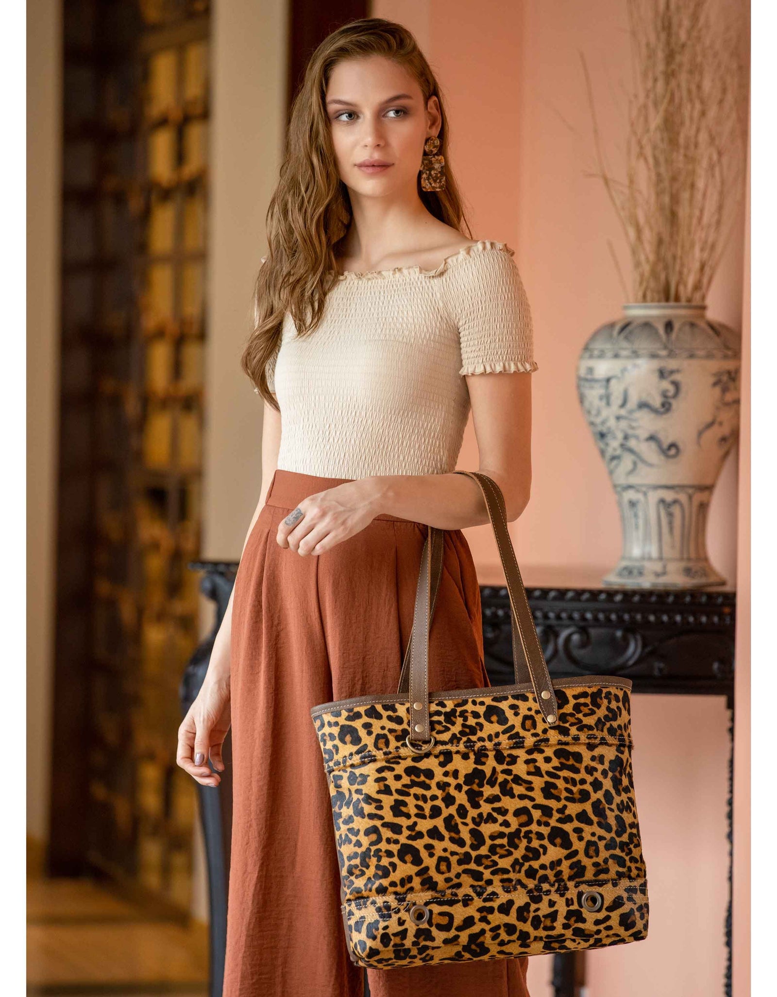 Clinch Leather & Hairon Bag